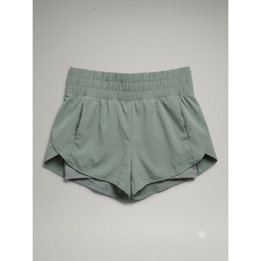 Avia Sage Green High Waisted 2-in-1 Running Athletic Shorts Built In Liner Small